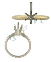 14K Pear Solitaire Rings