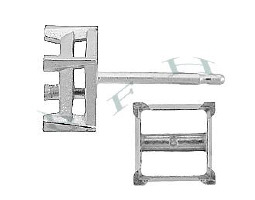Platinum Princess Metal Mold V-Prongs Earring 12251-PT