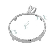Maple Four Prong Coin Diamond Cut Frame 12497