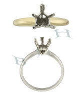 14K Heart Solitaire Rings