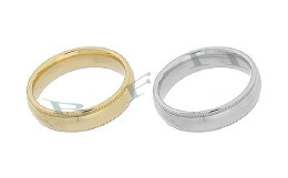 14K Milgrain Comfort-Fit Band 5mm 13873-14K