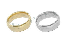 14K Milgrain Comfort-Fit Band 7mm 13899-14K