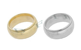 14K Milgrain Comfort-Fit Band 8mm 13912-14K