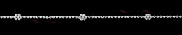 Sterling Silver Flower Beads Cable Chain 14820-Ss