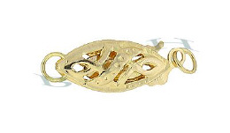 14K Filigree Fish Hook 13mm Clasps 14863-14K