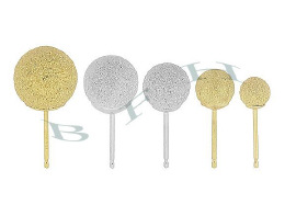 14K Lazer Ball Stud Earring 15647-14K