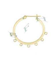Gold-Filled 7 Rings 23mm Hoop Earring 15702-GF