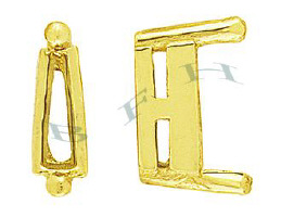 14K Baguette Setting Findings