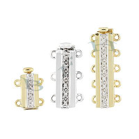 14K Diamond Bar Clasps 16444-14K