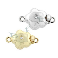 14K Diamond Flower Clasps 16448-14K