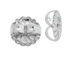 Ss 9.35mm Earring Rosette Friction Earnut 16578-Ss