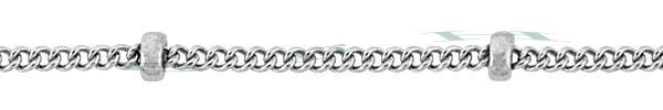Rhodium Sterling Silver Satellite Chain 16614-SRH