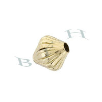 Gold-Filled Corrugated Bicone Bead 16729-GF