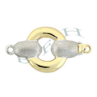 14K Two Tones Ring Clasps 17088-14K