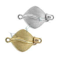14K Mat Square Bead Clasps 17091-14K