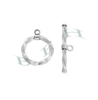 Ss 15mm Twisted Wire Toggle Clasp 17147-Ss 