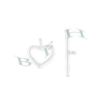 Ss 13mm Mat Heart Toggle Clasp 17152-Ss 