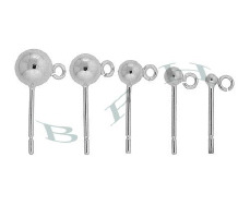 Ss Ball Earrings With Open Loop 17263-Ss 