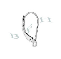 Sterling Silver Plain Leverback Earrings 17268-SS