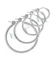 Sterling Silver Flex Hoop Earrings 17328-Ss 