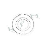 Sterling Silver Flex Hoop Earrings 17437-Ss