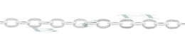 Sterling Silver Flat Oval Cable Chain 17539-Ss