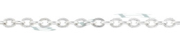 Sterling Silver Flat Oval Cable Chain 17541-Ss