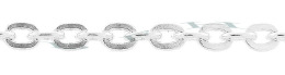 Sterling Silver Flat Oval Cable Chain 17544-Ss