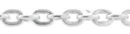 Sterling Silver Flat Oval Cable Chain 17545-Ss