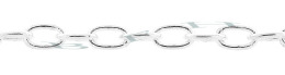Sterling Silver Elongated Cable Chain 17551-Ss