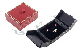 Classic Leatherette Ring And Earring Box 17769-Bx