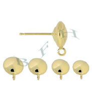 14K Saucer Stud Earring With Jumpring 17813-14K