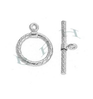 Ss 11mm Stripe Toggle Clasp 18092-Ss 