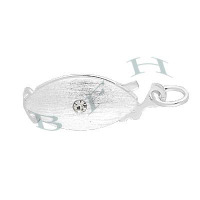 Ss Crystal Fish Hook 12.5mm Satin Clasp 18156-Ss