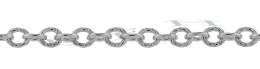Sterling Silver Hammer Round Cable Chain 18285-Ss