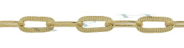 Gold-Filled Hammer Flat Elongated Cable Chain 2.95mm Chain Width 18317-GF