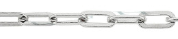 3.86mm Width Silver Flat Elongated Chain 18330-Ss