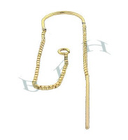 Gold-Filled Box Chain U-Threader Earwire Earring 18333-GF