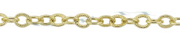 Gold-Filled Hammer Flat Round Chain 3.11mm Chain Width 18346-GF