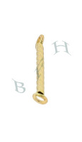 14K 12mm Twisted Tube With Ring End 18474-14K
