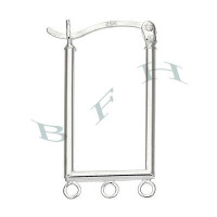 Sterling Silver 3 Rings Click Earring 18987-Ss