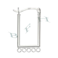 Sterling Silver 5 Rings Click Earring 18988-Ss