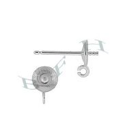 14KW Pearl Earring With Ring 19582-14K