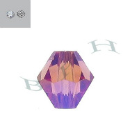 Rose Ab 2x 21011-B Swarovski Crystal Beads 