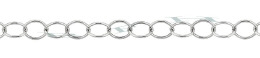 3.4mm Width Sterling Round Cable Chain 21686-Ss 