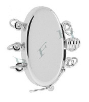14K Multi-Strand Oval Clasp With Safety 2337-14K