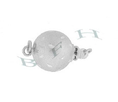 14KW Diamond Cut Mat Ball Clasps 2352-14KW