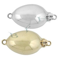 14K Oval Bead Clasps 23697-14K