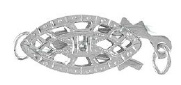 Ss Filigree Fish Hook 14mm Clasp 2374-Ss