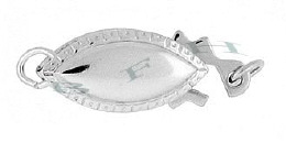 Ss Fancy Edge Fish Hook 14mm Clasp 2375-Ss